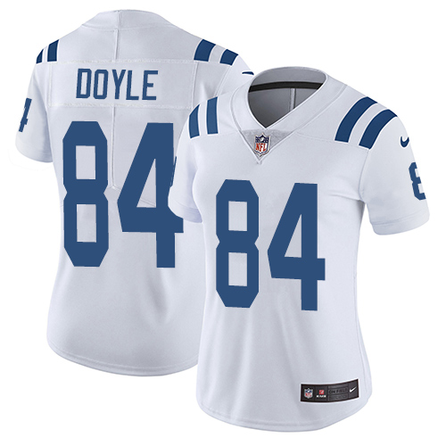 Indianapolis Colts #84 Limited Jack Doyle White Nike NFL Road Women Vapor Untouchable jerseys